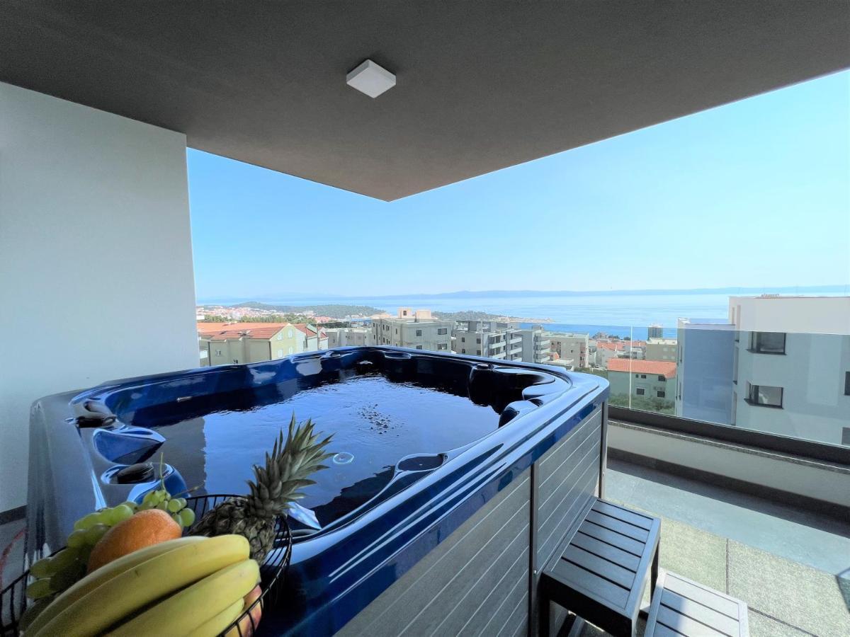 Апартаменти Lux Penthouse Panoramic View With Jacuzzi Макарська Екстер'єр фото