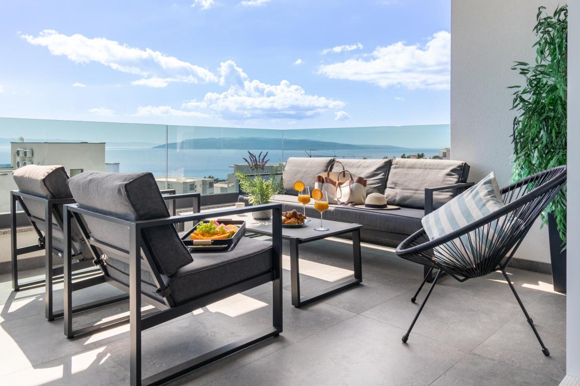 Апартаменти Lux Penthouse Panoramic View With Jacuzzi Макарська Екстер'єр фото