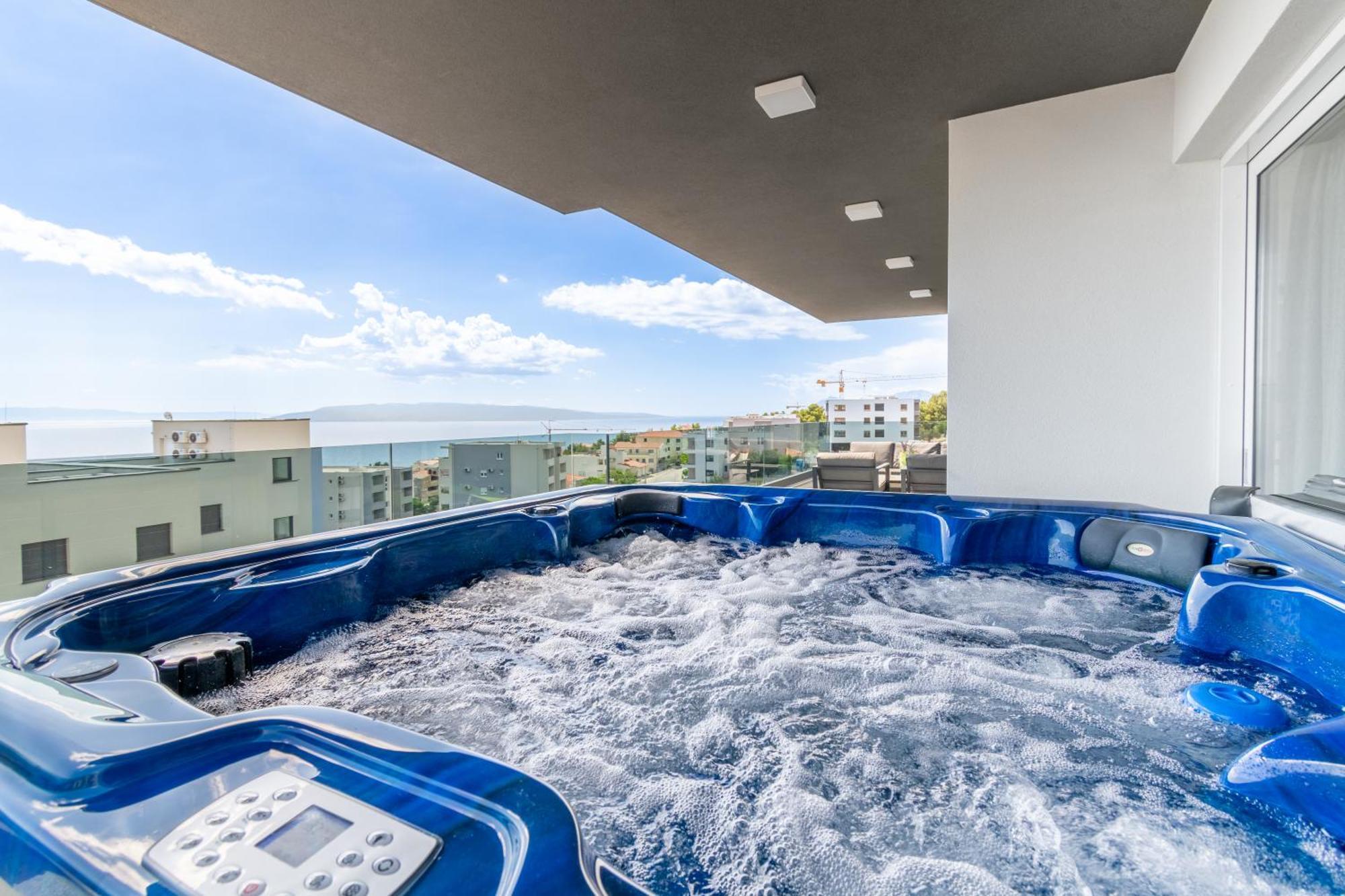 Апартаменти Lux Penthouse Panoramic View With Jacuzzi Макарська Екстер'єр фото