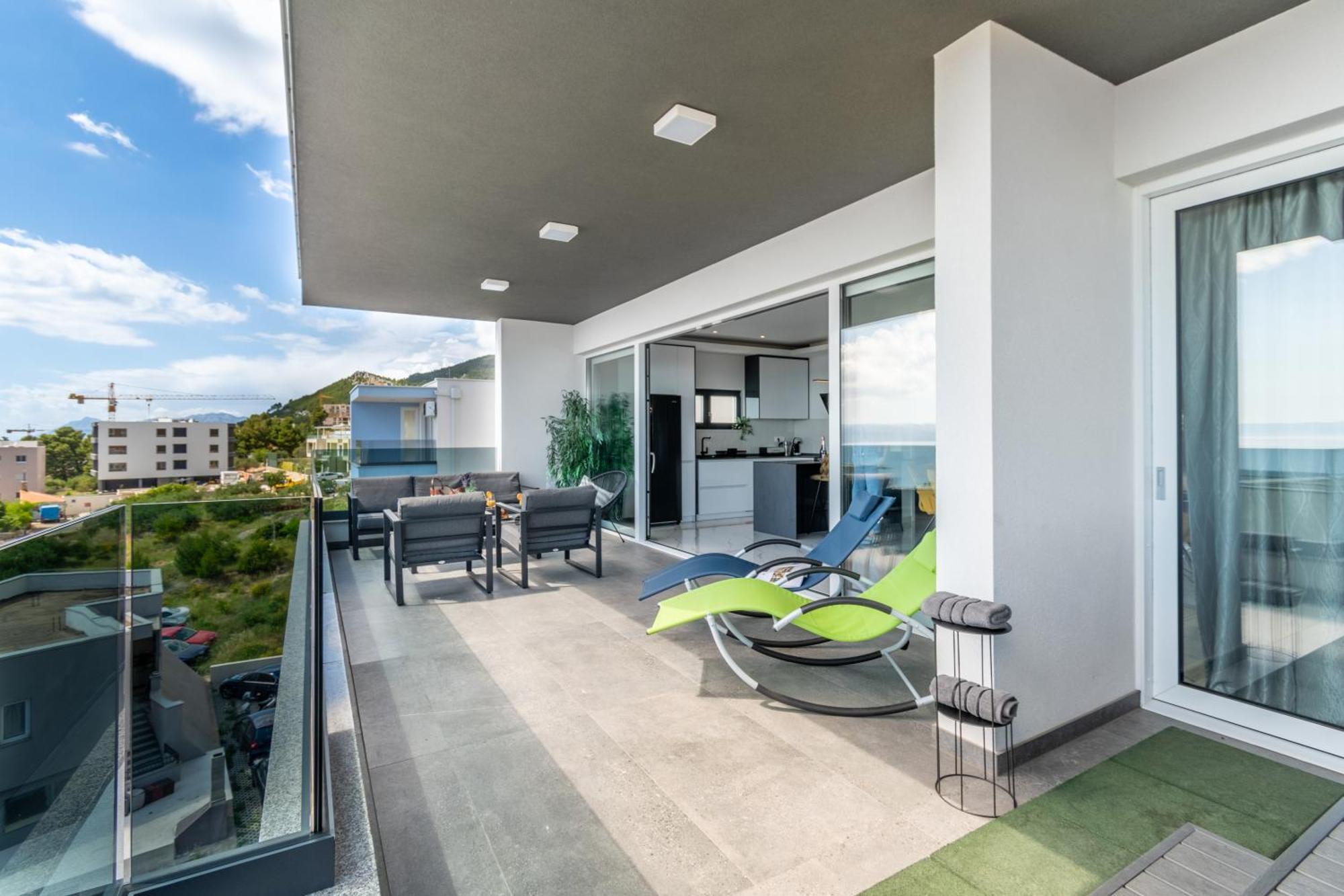 Апартаменти Lux Penthouse Panoramic View With Jacuzzi Макарська Екстер'єр фото